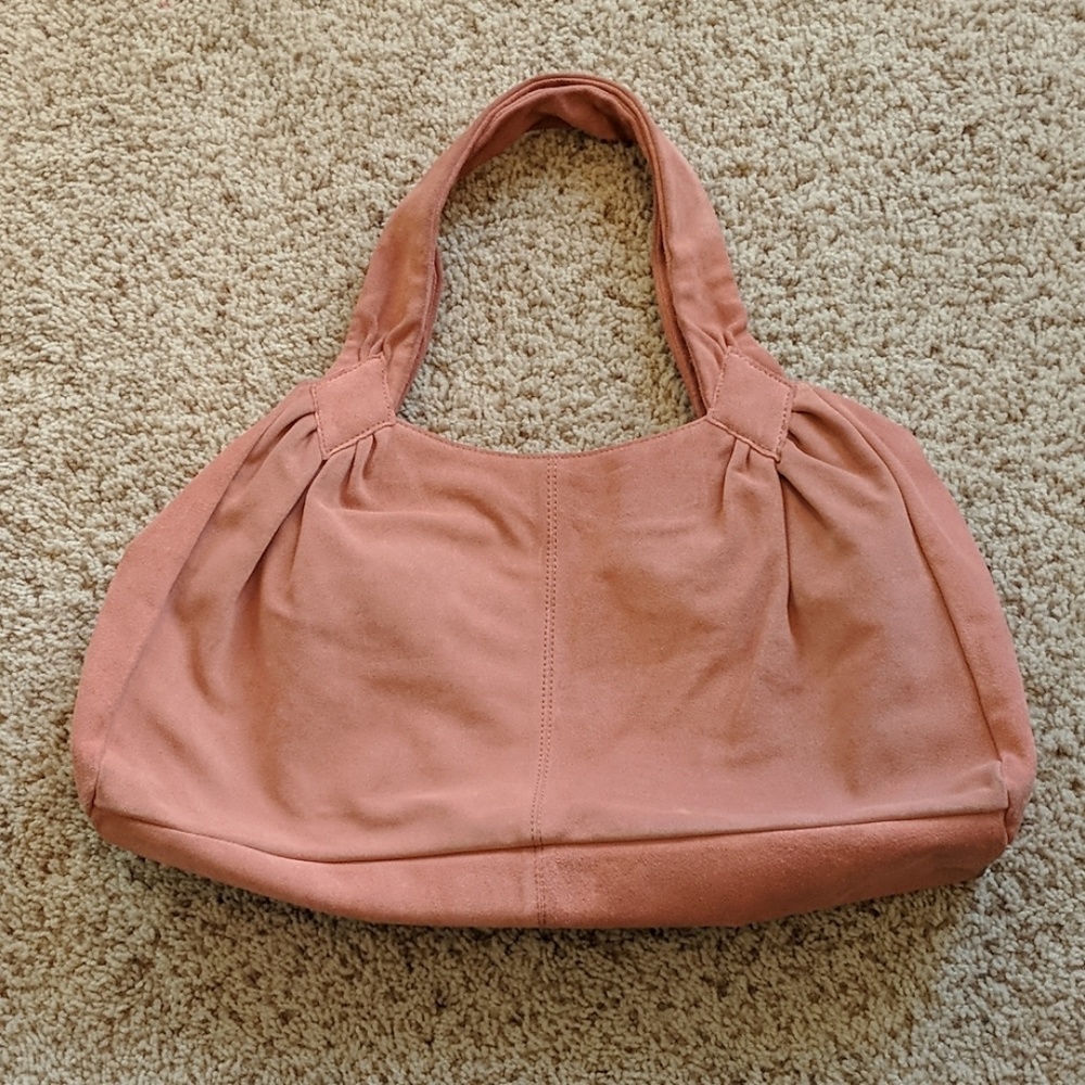Banana Republic pink suede bag